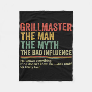 Gift For Dad Nickname Of Dad Tee Grillmaster Dad Fleece Blanket