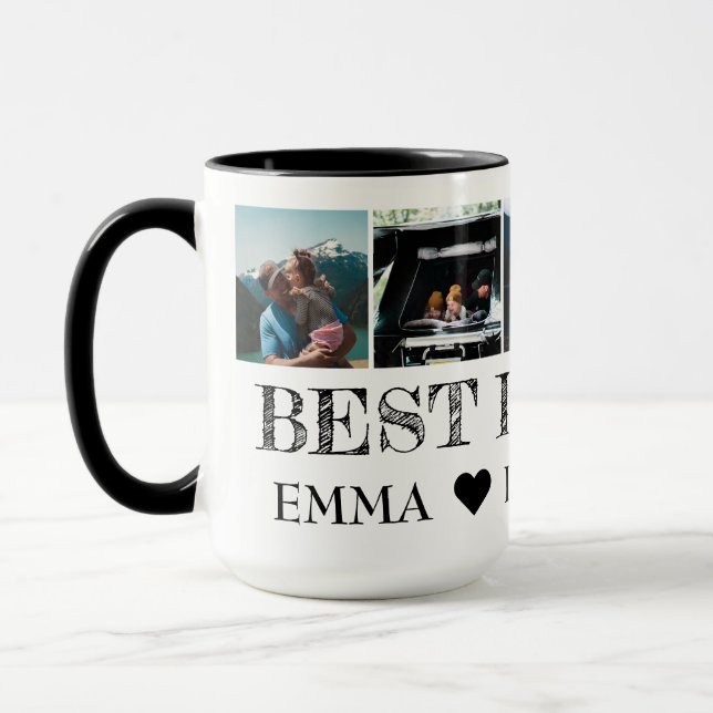 Gift For Dad Personalized Photo Collage Coffee Mug (Left)