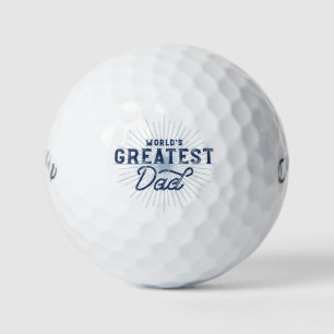 Gift For Dad   World's Greatest Dad Father's Day Golf Balls