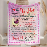Gift for Daughter, For Birthday Fleece Blanket<br><div class="desc">Gift for Daughter,  For Birthday Anniversaries Mother's Day.
Add a personal touch to the coziness of this plush fleece blanket. Made to feel incredibly soft to the touch and keep anyone warm on a chilly day,  these blankets come in 3x sizes and cover all your needs.</div>
