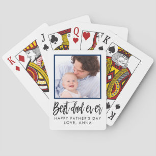Gift for Fathers Day Personalized Custom Photo Playing Cards