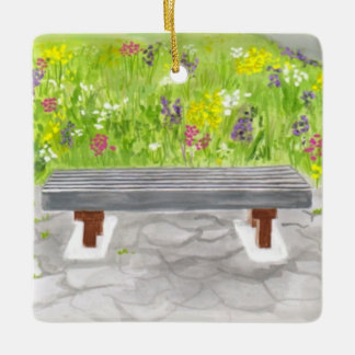 Gift for Gardener -Garden Bench Christmas Ornament