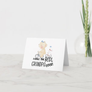 Gift for Grandchild Bear & Rabbit Best Grandpa Card