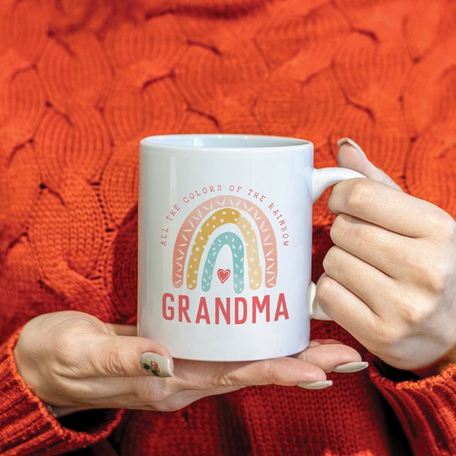Gift For Grandma | All The Colours of The Rainbow Coffee Mug (Creator Uploaded)