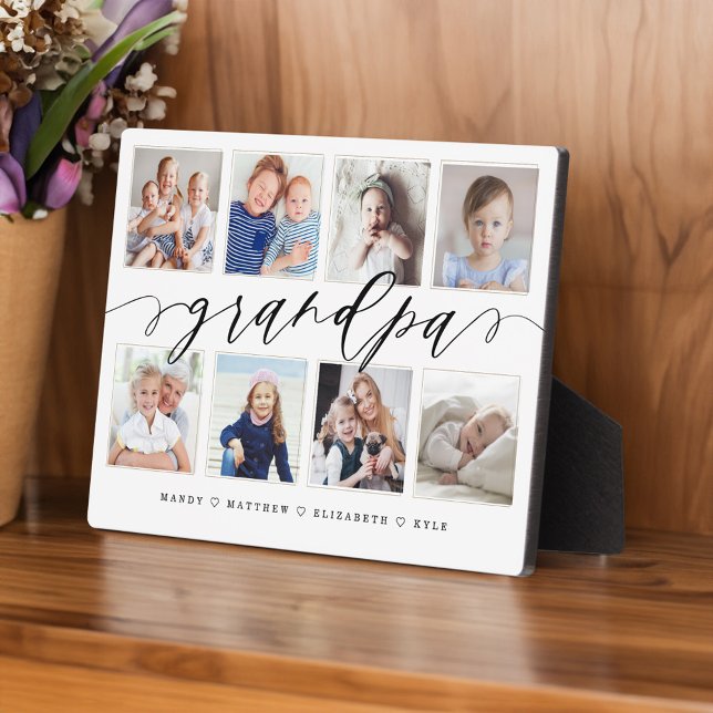 Gift for Grandpa | Grandchildren Photo Collage Plaque (Gift for Grandpa | Grandchildren Photo Collage Plaque)