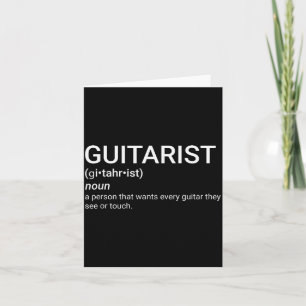 Gift For Guitar Player Guitarist Definition Funny Card