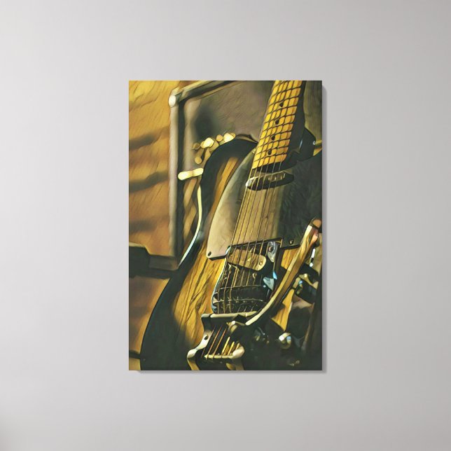 Gift for guitarist boyfriend canvas print (Front)