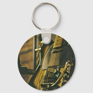 Gift for guitarist boyfriend keychain