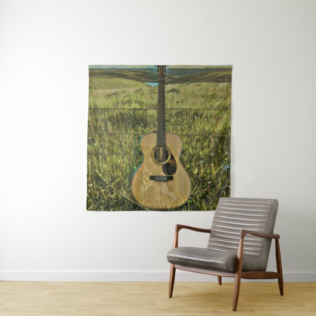 Gift for guitarist boyfriend tapestry (In Situ)