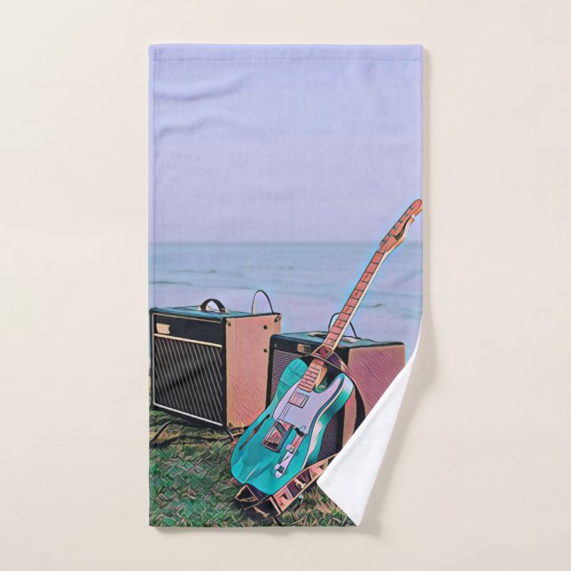 Gift for guitarist friend hand towel (Hand Towel)