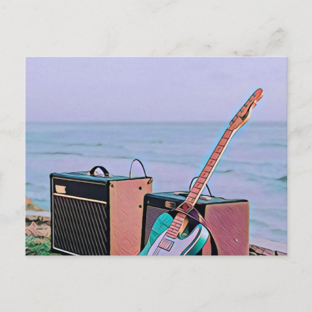 Gift for guitarist friend postcard (Front)