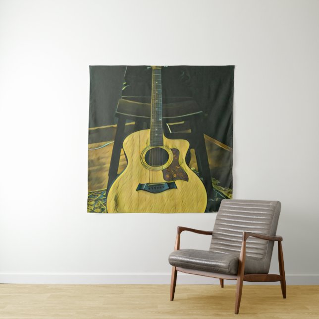 Gift for guitarist friend tapestry (In Situ)