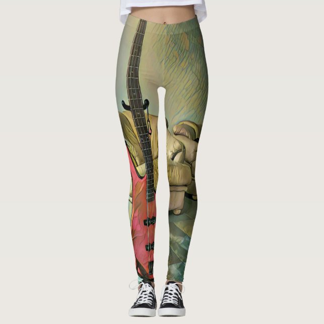 Gift for guitarists leggings (Front)