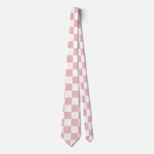 Gift for him Baby Pink Chequerboard Tie