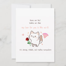 Gift for Him Gift for Her Funny Roses are Red Card