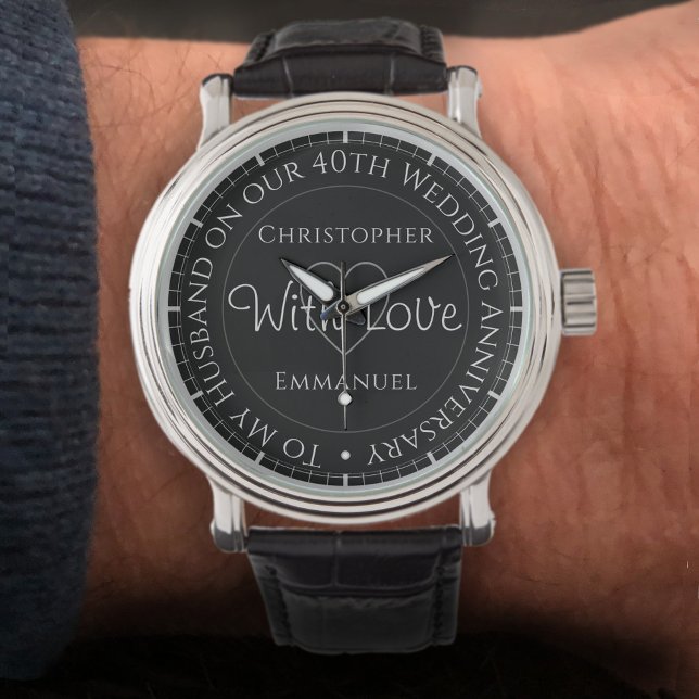 Gift for Husband. 40th Wedding Anniversary Watch (Creator Uploaded)