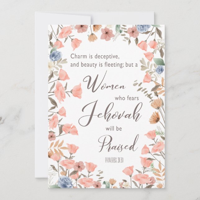 Gift for JW Elders Wife Card (Front)