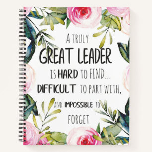 Gift for leader manager supervisors notebook