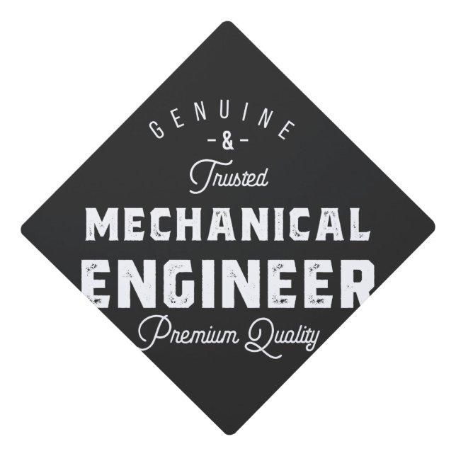 Gift for Mechanical Engineer Graduation Cap Topper (Front)