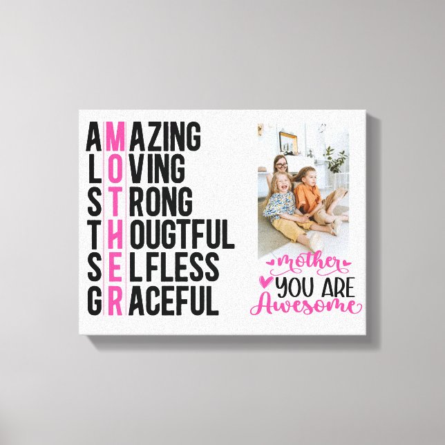 Gift For Mom | Awesome Mom | Mother's Day Gift Canvas Print (Front)