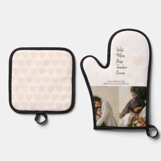  Gift for Mom, Boss, Teacher or Wife -  Oven Mitt & Pot Holder Set (Front)
