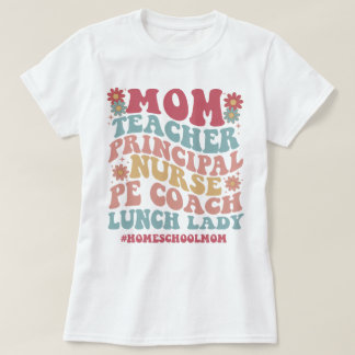 Gift for Mom Charlotte Mason Groovy Homeschool Mom T-Shirt