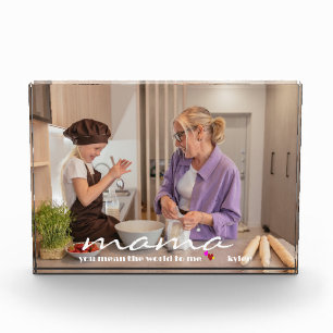 Gift For Mom Custom Personalized Mother's Day Photo Block