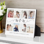 Gift for Mom | Family Photo Keepsake Collage Plaque<br><div class="desc">Send a beautiful personalized gift to your mom that she'll cherish forever. Special personalized family photo collage plaque to display your own special family photos and memories. Our design features a simple 8 photo collage grid design with "Mom" designed in a beautiful handwritten black script style. Each photo is framed...</div>