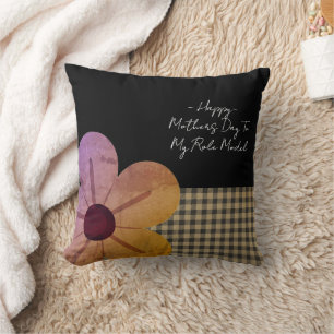 Gift For Mom, Happy Mothers Day,Flower Art Throw Pillow