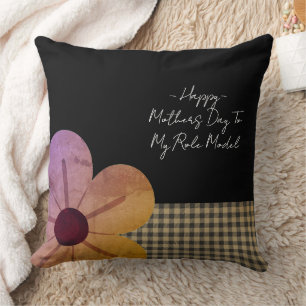 Gift For Mom, Happy Mothers Day,Flower Art Throw Pillow