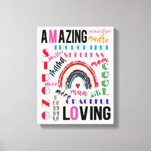 Gift For Mom Mother Synonyms Mother's Day Canvas Print