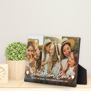 Gift for Mom Mother's Day 3 Photo Best Mom Ever Plaque