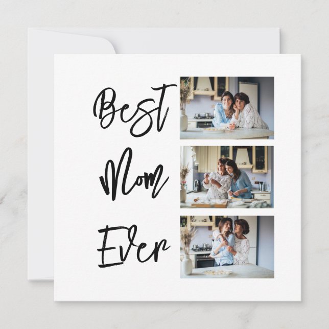 Gift for Mom | Mother's Day 3 Photo Collage Card (Front)