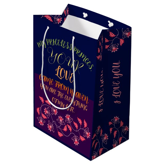 GIFT FOR MOM, SISTER, DAUGHTER, FRIEND, GIRLFRIEND MEDIUM GIFT BAG (Back Angled)