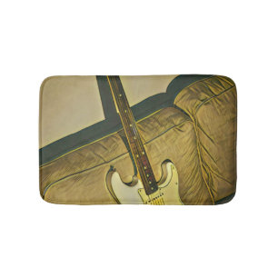 Gift for music teacher guitarist bassist bath mat