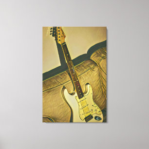 Gift for music teacher guitarist bassist canvas print