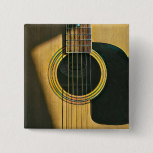 Gift for musician guitarist 2 inch square button