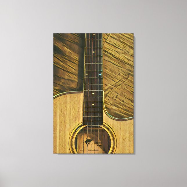 Gift for musician guitarist canvas print (Front)