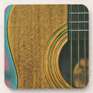 Gift for musician guitarist coaster