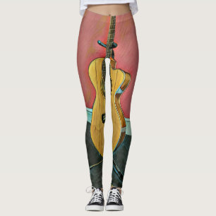 Gift for musician guitarist leggings