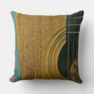 Gift for musician guitarist throw pillow