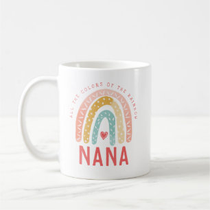 Gift For Nana   All The Colours of The Rainbow Coffee Mug