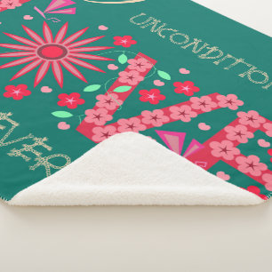 GIFT FOR NEW YEAR, BIRTHDAY, VALENTINE, WEDDING SHERPA BLANKET