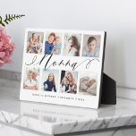 Gift for Nonna | Grandchildren Photo Collage Plaque<br><div class="desc">Send a beautiful personalized gift to your Grandma (Nonna) that she'll cherish forever. Special personalized grandchildren photo collage plaque to display your own special family photos and memories. Our design features a simple 8 photo collage grid design with "Nonna" designed in a beautiful handwritten black script style. Each photo is...</div>