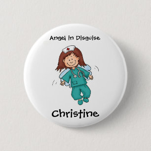 Gift for Nurse - Personalize with Name 2 Inch Round Button