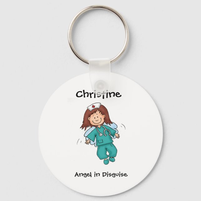 Gift for Nurse - Personalize with Name Keychain (Front)