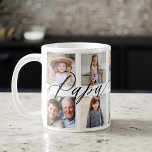 Gift for Papa | Grandchildren Photo Collage Coffee Mug<br><div class="desc">Send a beautiful personalized gift to your Grandpa (Papa) that he'll cherish forever. Special personalized grandchildren photo collage mug to display your own special family photos and memories. Our design features a simple 10 photo collage grid design with "Papa" designed in a beautiful handwritten black script style. Each photo is...</div>