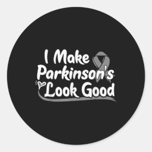 Gift For Parkinson Disease Patients Grey Awareness Classic Round Sticker