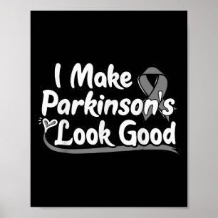 Gift For Parkinson Disease Patients Grey Awareness Poster