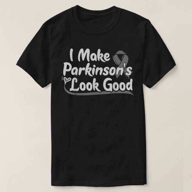 Gift for Parkinson Disease Patients Grey Awareness T-Shirt (Design Front)